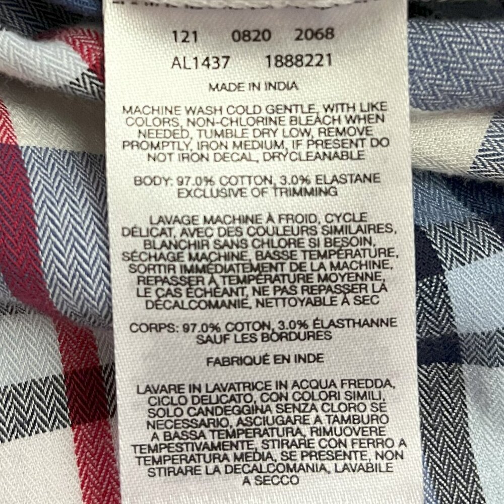 Columbia Flannel Womens XL Red White Blue Plaid Drawstring Button Up Hoodie - Picture 8 of 13